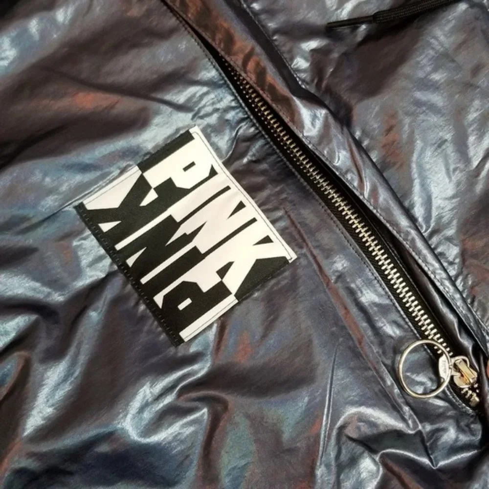 💎Victoria's Secret PINK Dark Blue Metallic Anorak - Picture 5 of 6